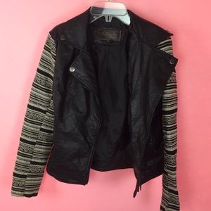 Leather Aztec jacket